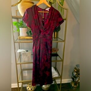 Small Floral Magenta Dress